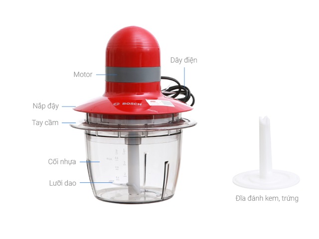 Máy xay nghiền thịt hành và tỏi Bosch MMR08R2