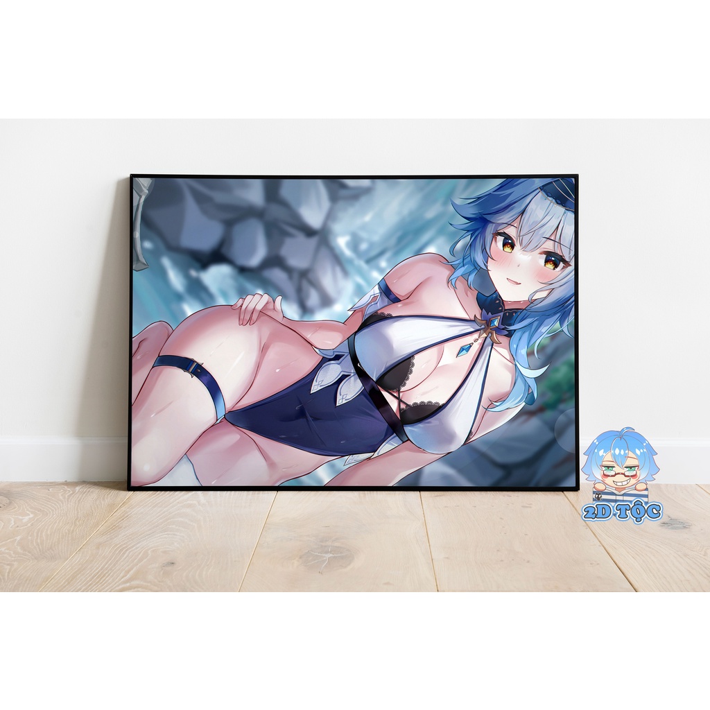 Ảnh poster A3 chất lượng chuẩn Eula  (10) Game Genshin Impact – tranh dán tường 2D Tộc Shop