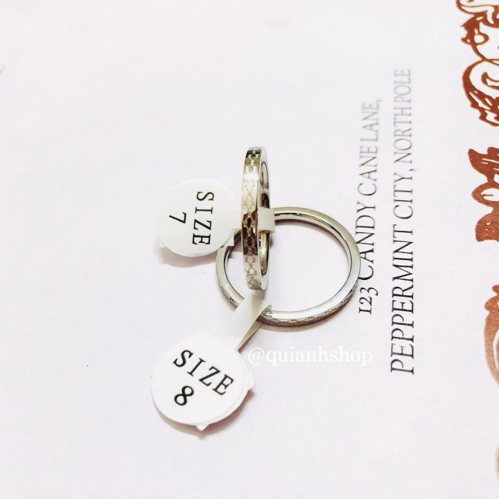 Nhẫn Titan - Nhẫn Titan Họa Tiết Vòng Xoắn Màu Bạc