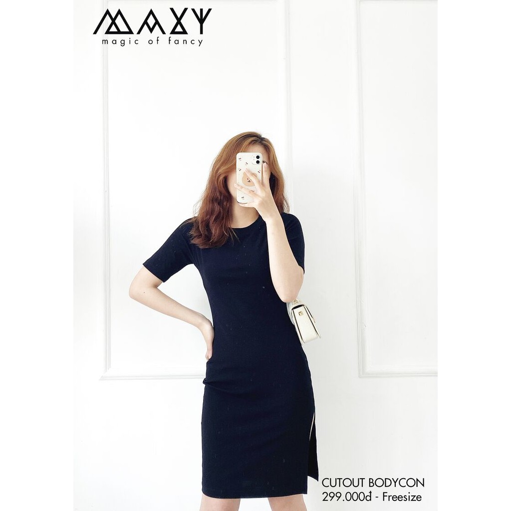 [Mã SKAMA06 giảm 8% tối đa 50K đơn 250K] Đầm body thun gân có xẻ cutout bodycon dress Maxy Workshop | BigBuy360 - bigbuy360.vn