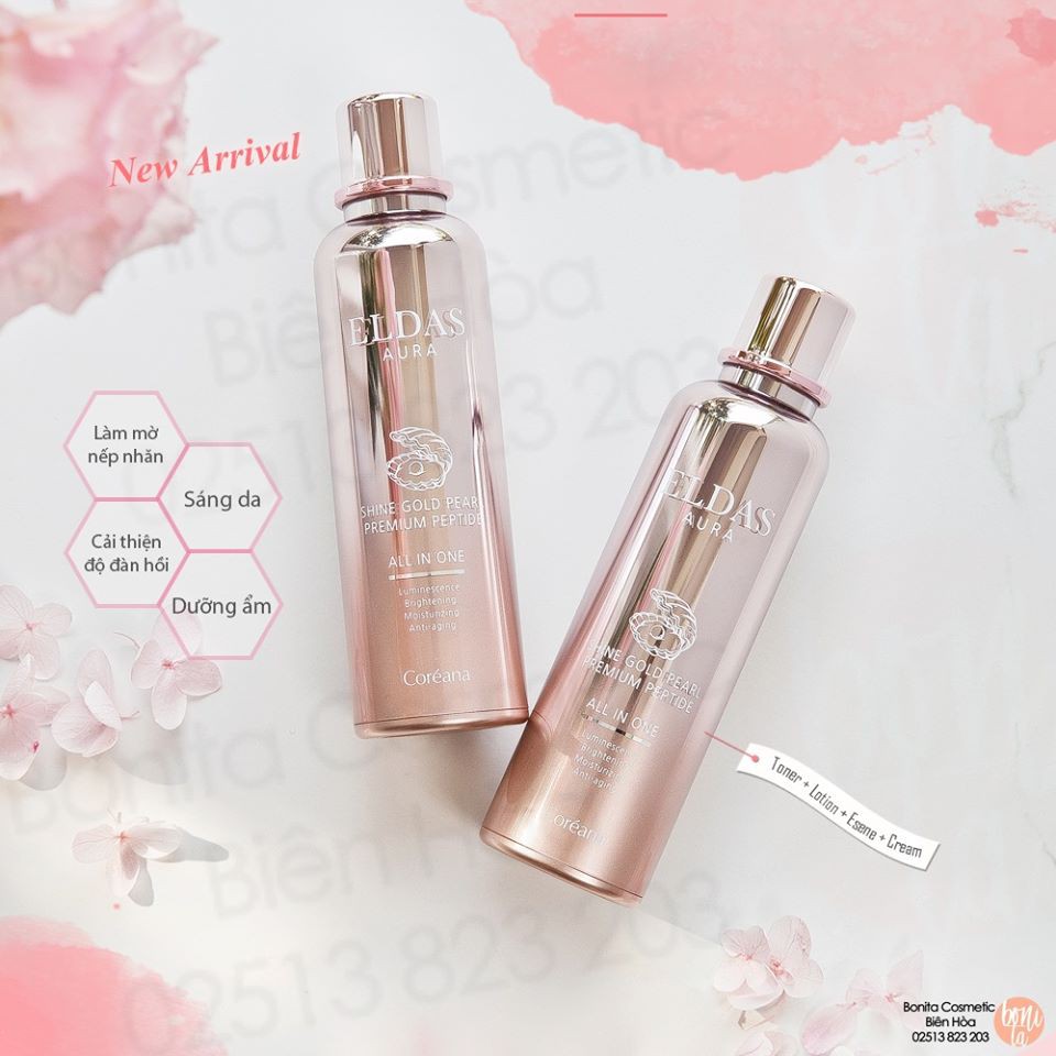 Serum Tế Bào Gốc Eldas Aura Coreana Shine Gold Pearl Premium Peptide