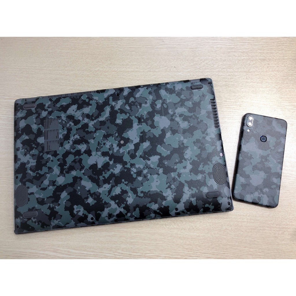 Decal Skin dán Laptop mẫu Rằn ri xanh