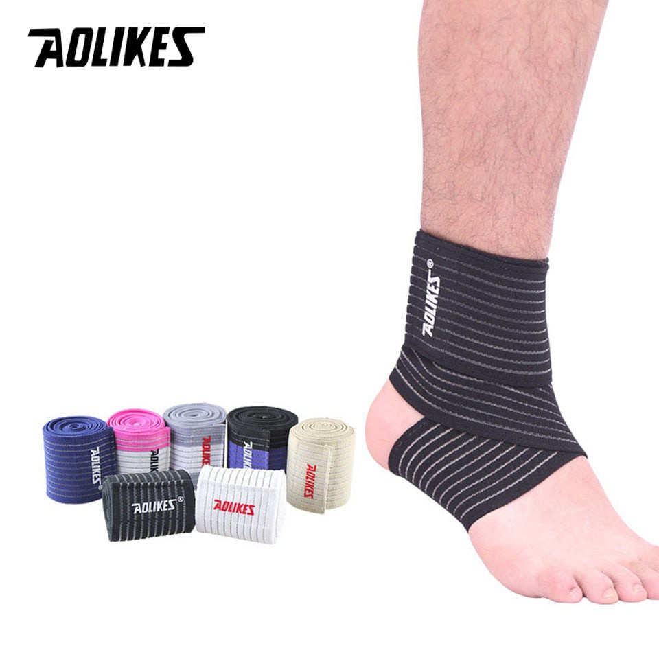 Băng bảo vệ mắt cá chân AOLIKES A-1520 đàn hồi hỗ trợ khớp cổ chân sport ankle support