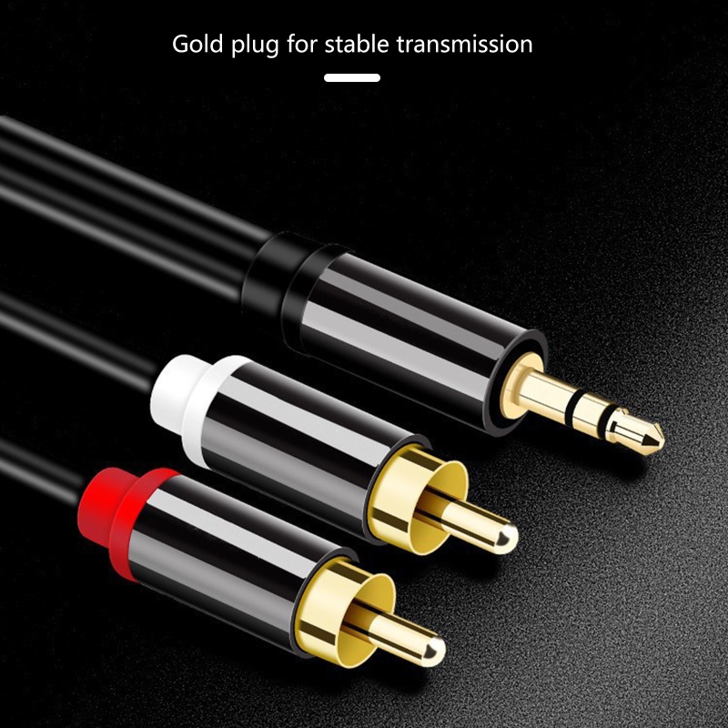 Cáp Chuyển Đổi 2RCA Sang 3.5mm AUX Cho TV PC DVD