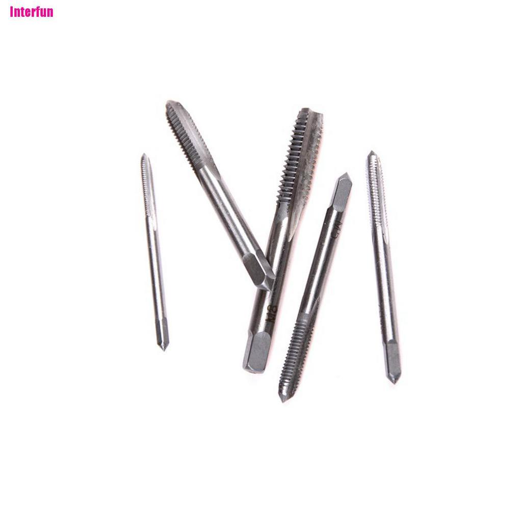 Bộ 5 Đầu Mũi Khoan Thẳng M3 M4 M5 M6 M8 3mm