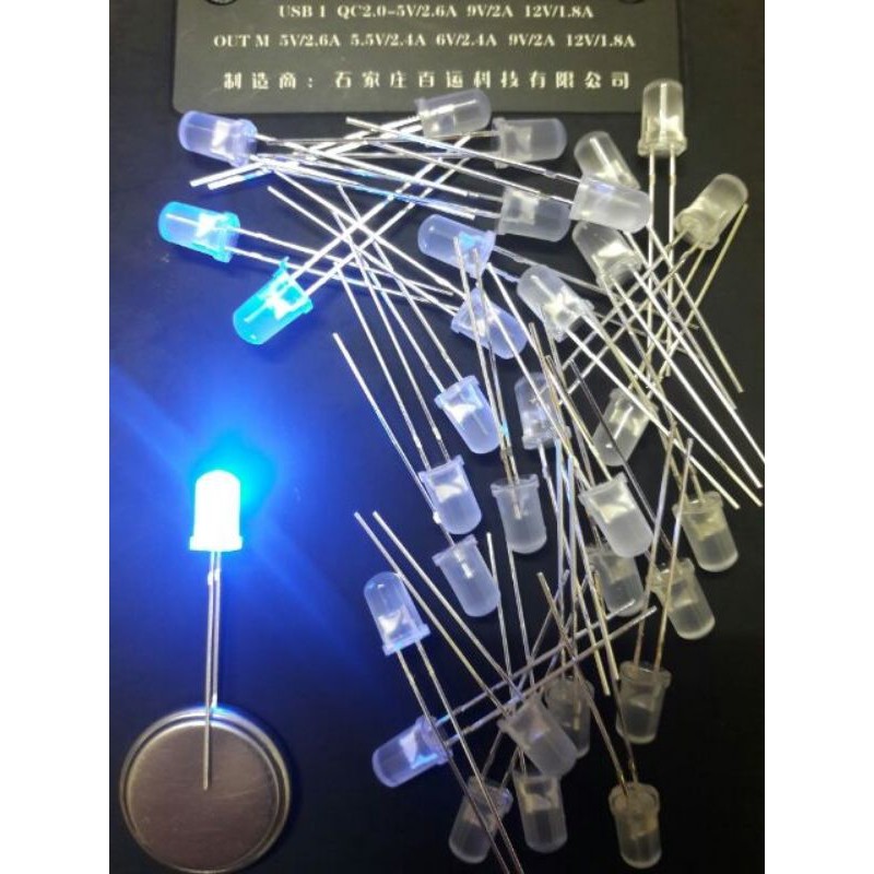 led xanh dương đục 5mm