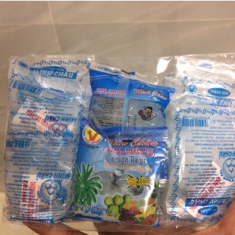 Thạch dừa Minh Châu 22 gói/32g