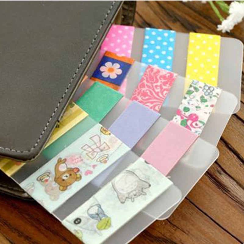 Set 5 Cuộn Băng Keo Phân Loại Màu Trong Suốt