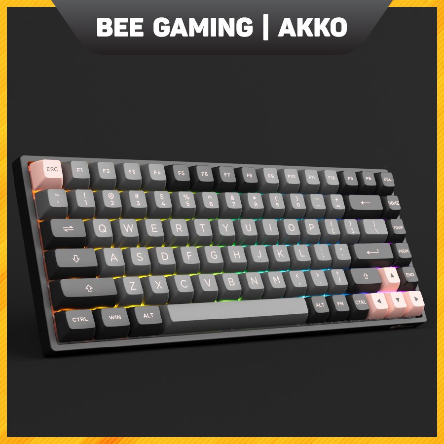 Bàn phím cơ AKKO 3084B Plus Black Pink