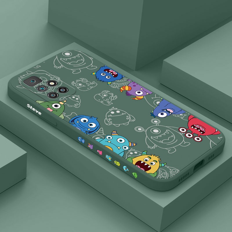 Ốp Điện Thoại Silicon Dẻo Họa Tiết Hoạt Hình Quái Vật Lắp Ráp Cho Xiaomi Redmi 10 9 9A 9C 9T Redmi 10 2020