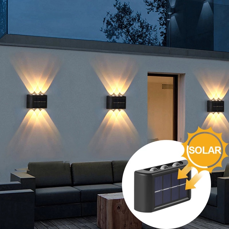 Đèn Gắn Tường Sử Dụng Năng Lượng Mặt Trời Trang Trí Sân Vườn