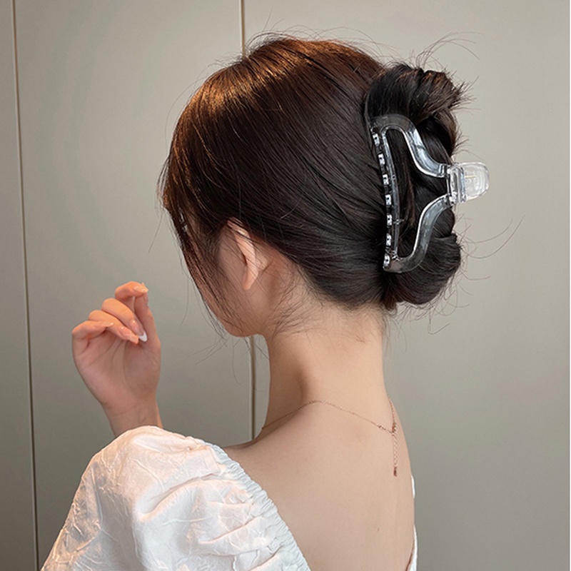 Kẹp Tóc Trong Suốt Cỡ Lớn Phong Cách Hàn Quốc Tinh Tế Thời Trang Cho Nữ