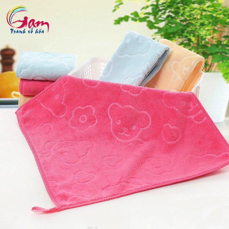 Khăn lau đa năng siêu thấm hút tiện lợi có dây treo lau tay lau bếp vệ sinh nhà cửa 25x25cm