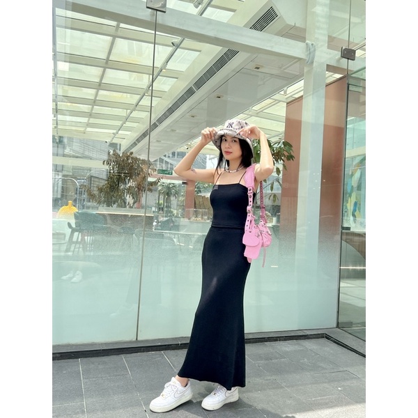 chân váy thun dài