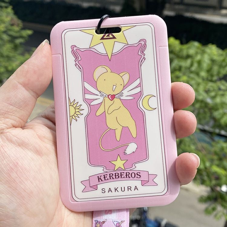 Dây Đeo Thẻ Họa Tiết Hoạt Hình Sakura Dễ Thương Tiện Dụng Cho Học Sinh/Văn Phòng