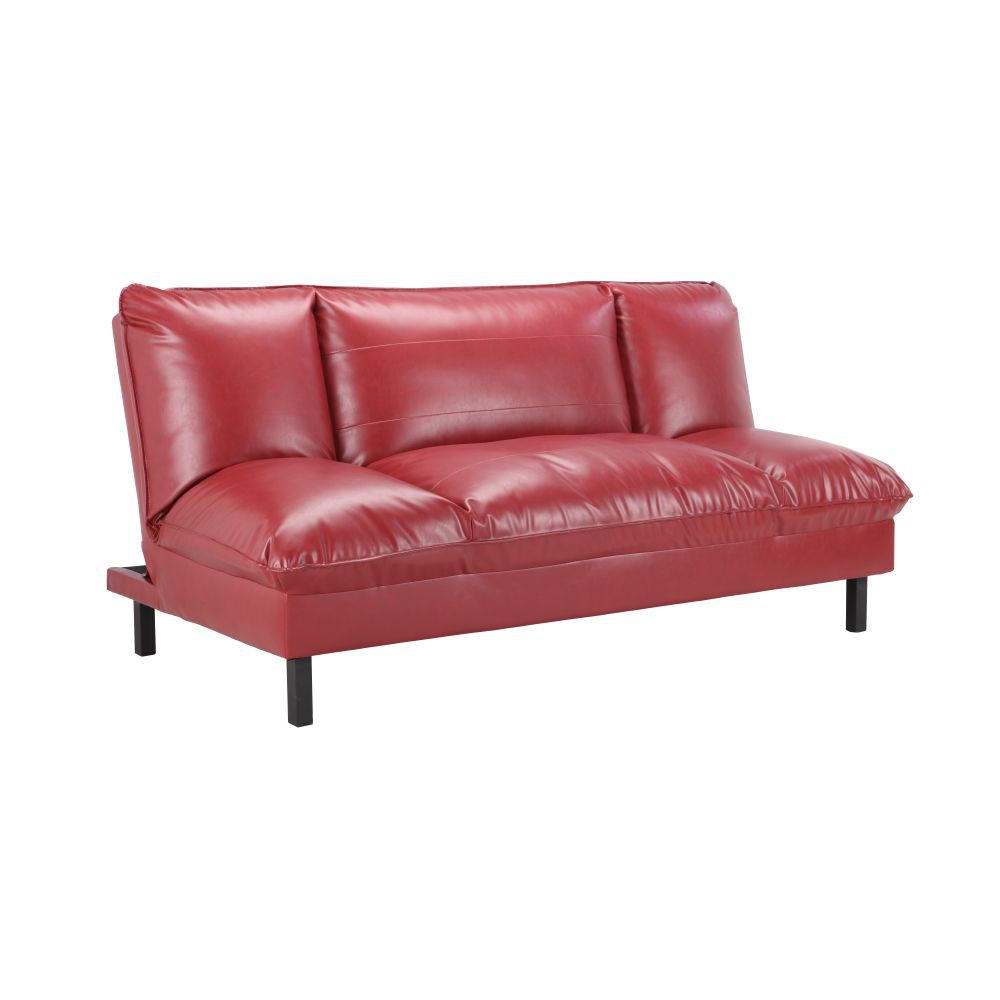 Sofa Giường Da Tổng Hợp Index Living Mall PONTUS/P 182x114x85 cm Màu Đỏ