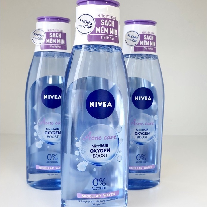 Nước tẩy trang NIVEA Acne Care Micellar Water 200ml ngừa mụn,làm sạch,trắng da