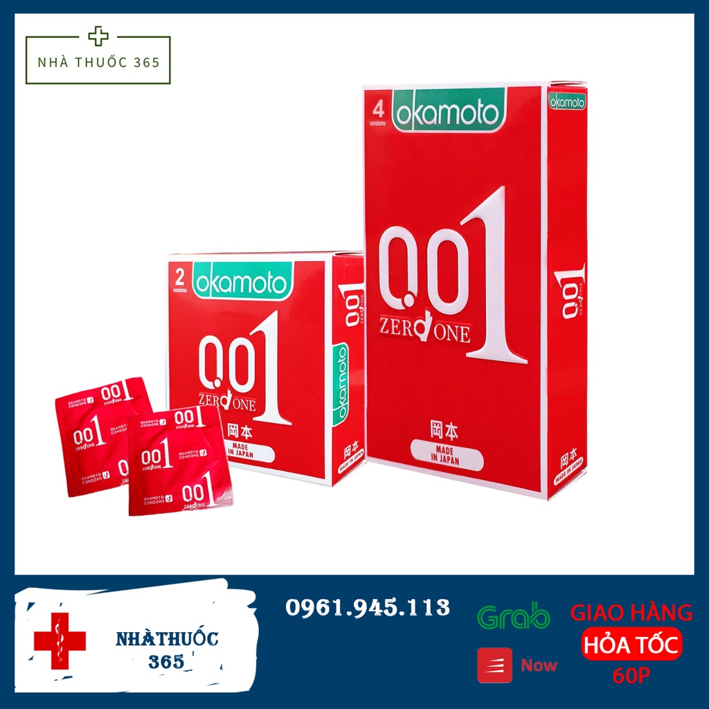 1 cái Bao cao su ok siêu mỏng nhất thế giới truyền nhiệt nhanh okamoto 001
