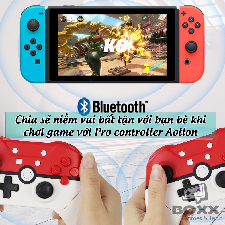 Tay cầm cho Nintendo Switch, Nintendo Switch Oled chính hãng Aolion