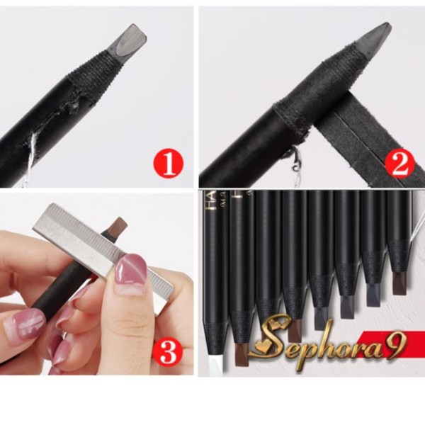CHỐNG NƯỚC_Chì xé kẻ mày cứng xịn gảy phẩy sợi Haozhuang Eyebrow Pencil