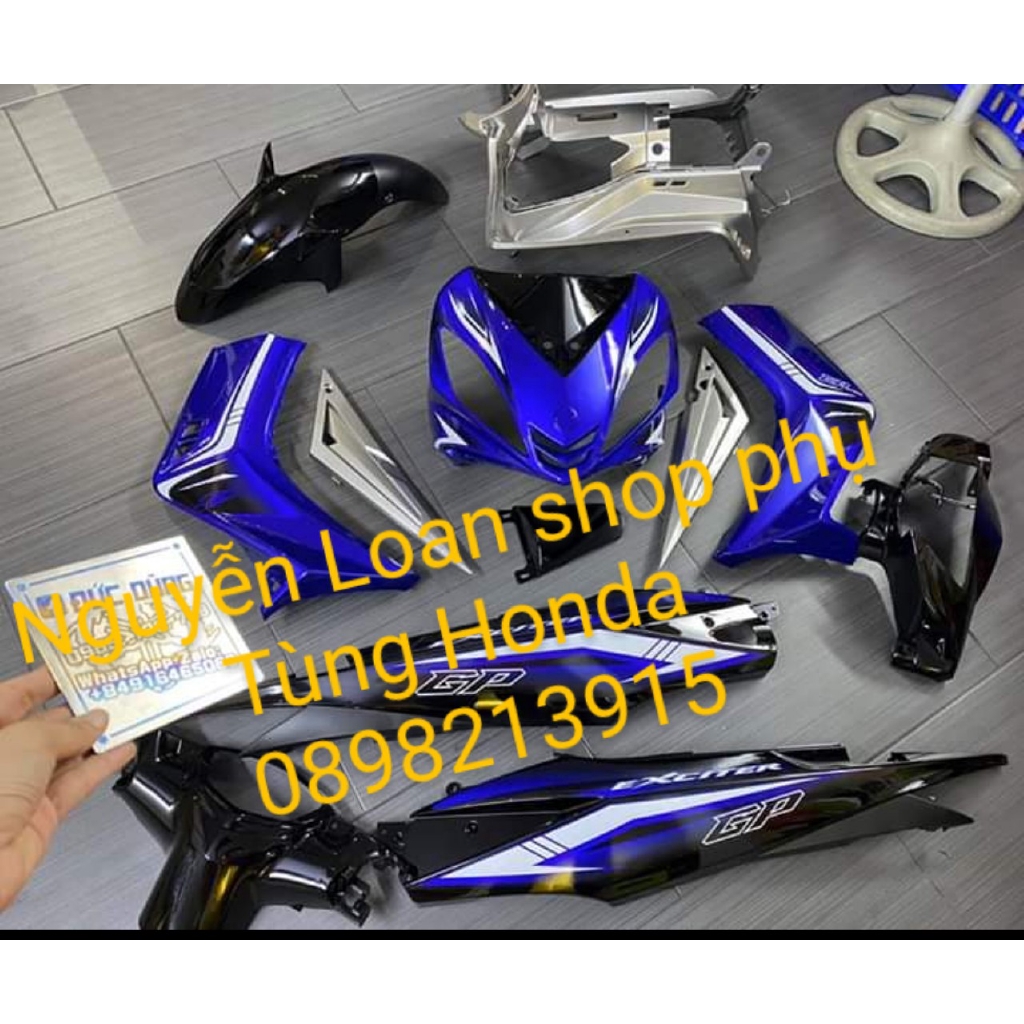 YAMAHA - FULL DÀN ÁO EXCITER 135 ĐỜI 2010 DÀN MÀU 12 MÓN MÀU XANH ĐEN ,CÓ ĐỦ MÀU