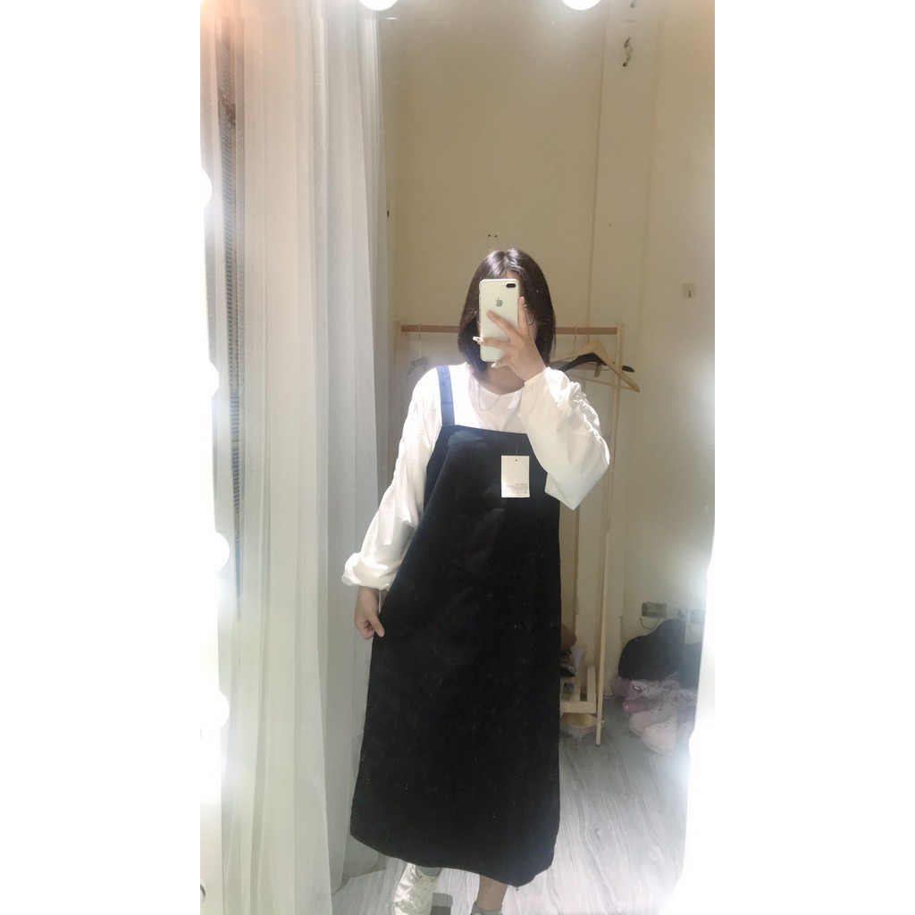 Set yếm váy kaki nữ kèm áo phong cách hàn quốc dưới 60kg - Lyza Store | BigBuy360 - bigbuy360.vn