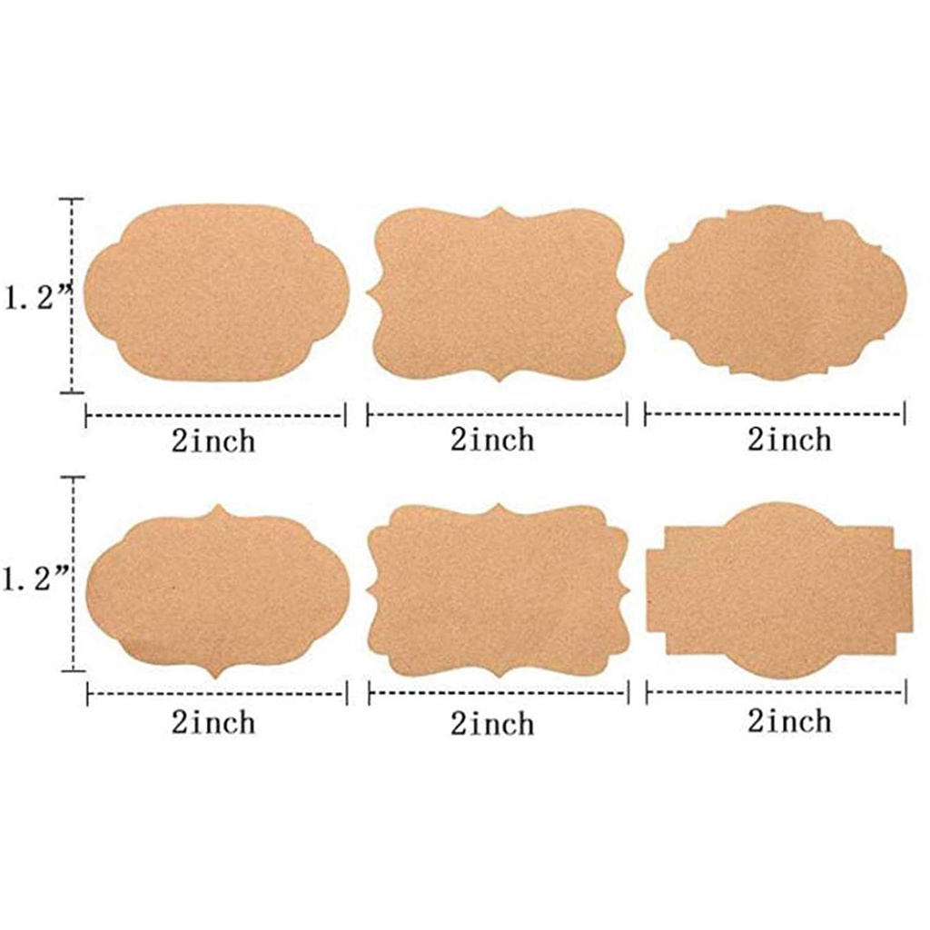 Cuộn 300 nhãn dán bằng giấy kraft tự dính 1.2 &quot;x 2&quot; dễ tháo gỡ tiện lợi