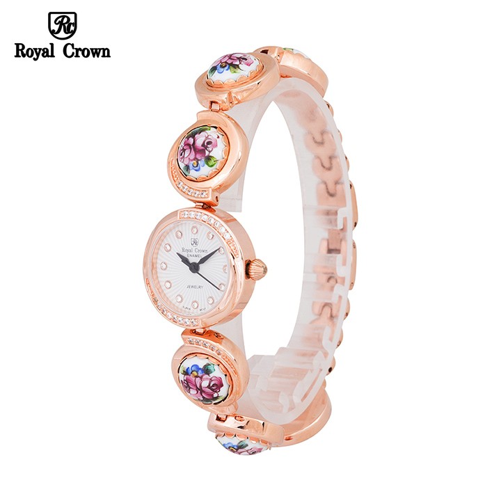 Đồng hồ nữ Chính Hãng Royal Crown 6430 RG (Gốm handmade)
