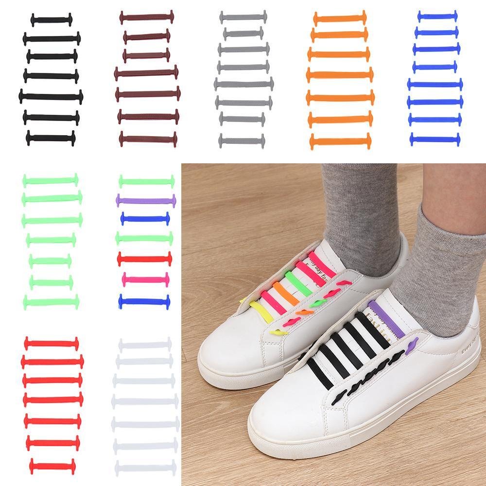 Set 16 Dây Giày Co Giãn Không Cần Buộc Dành Cho Nam Nữ