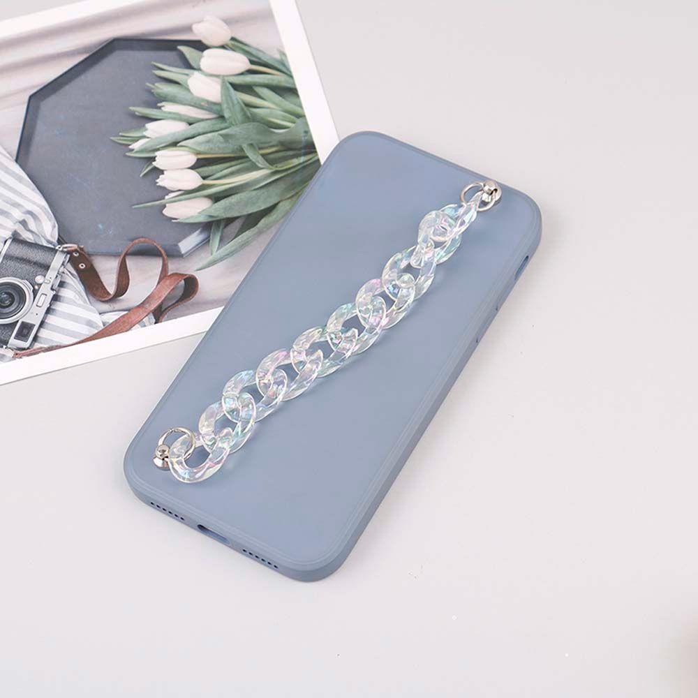 Ốp Điện Thoại Bằng Acrylic Trang Trí Dây Đeo Dạng Chuỗi Chống Rơi