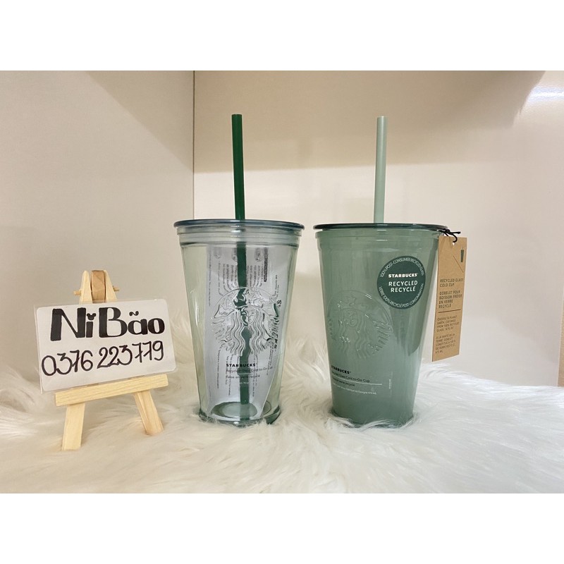 Ly thuỷ tinh xanh Starbucks - USA store