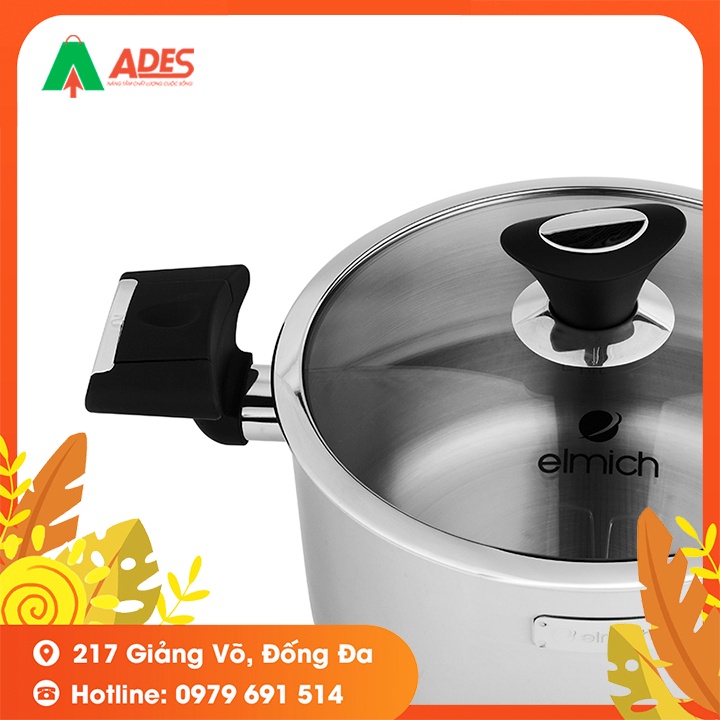 Bộ Nồi Chảo Inox Cao Cấp 3 Lớp Elmich EDA-0866 - Bảo Hành Chính Hãng - Nồi Nấu, Quách, Chảo - NEW 2021