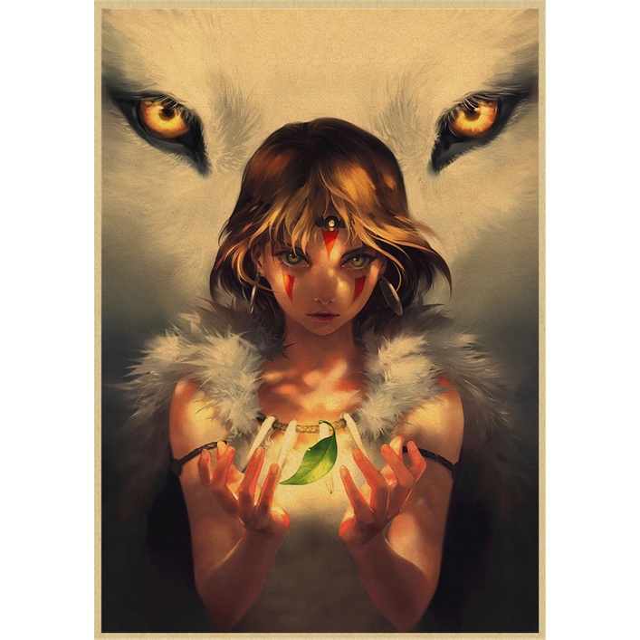 Poster Hoạt Hình princess mononoke Trang Trí Phòng Bé