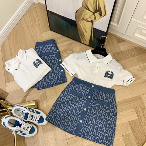 Bộ Áo Thun Polo Và Chân Váy In Họa Tiết Lưng Cao Thời Trang Cho Phụ Nữ | BigBuy360 - bigbuy360.vn