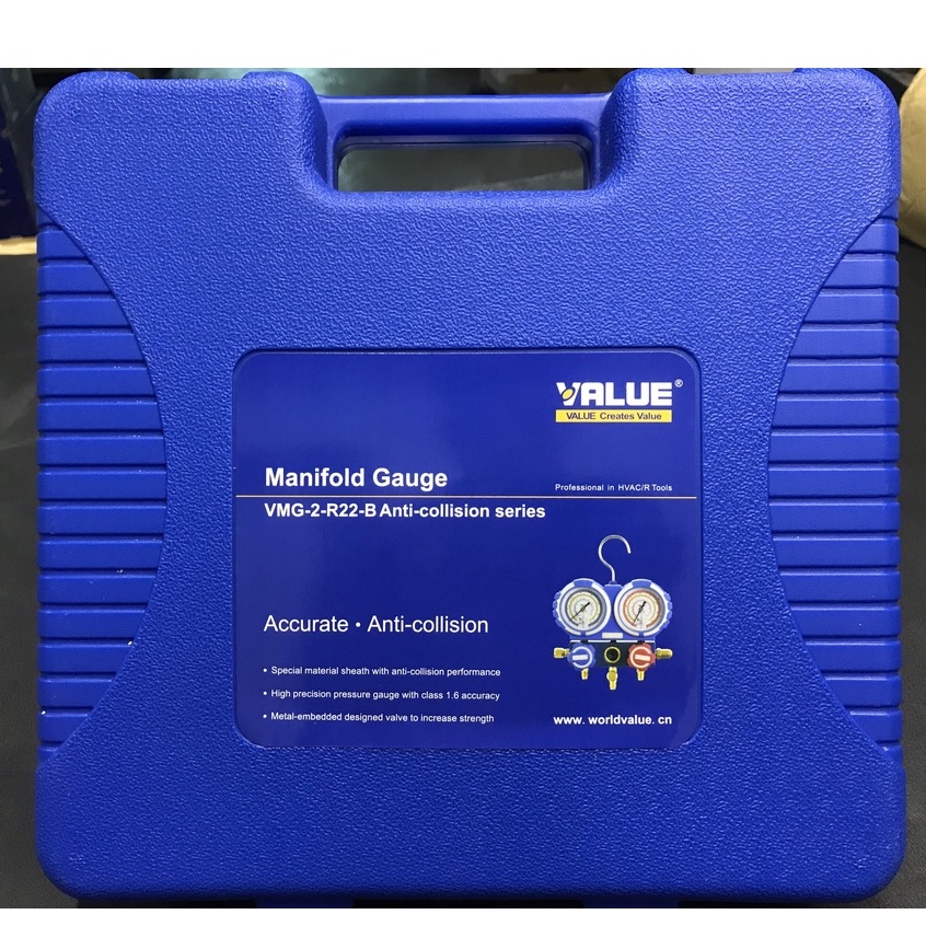 Đồng Hồ Gas Đôi đo nạp gas Hãng VALUE Model VMG-2-R22-B
