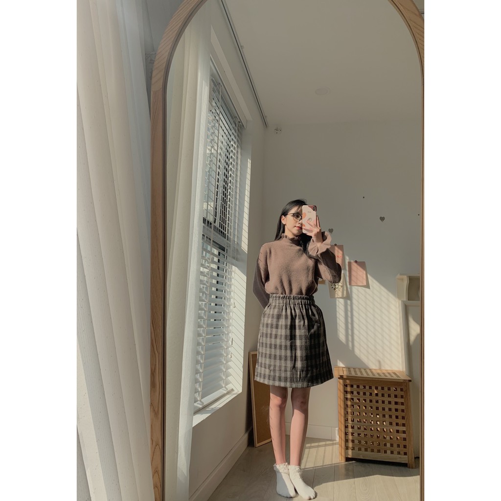 Chân váy kẻ dạ cạp chun SK88 1994closet | BigBuy360 - bigbuy360.vn