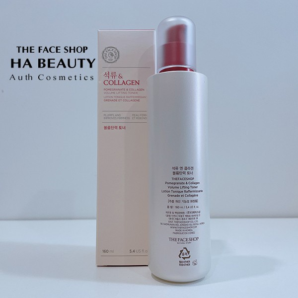 Nước hoa hồng dưỡng ẩm se khít lỗ chân lông cấp ẩm The Face Shop Pomegranate & Collagen Volume Lifting Toner 160ml | BigBuy360 - bigbuy360.vn