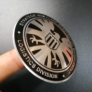 Tem Nhôm dán xe Captain - SHIELD Marvel siêu chất