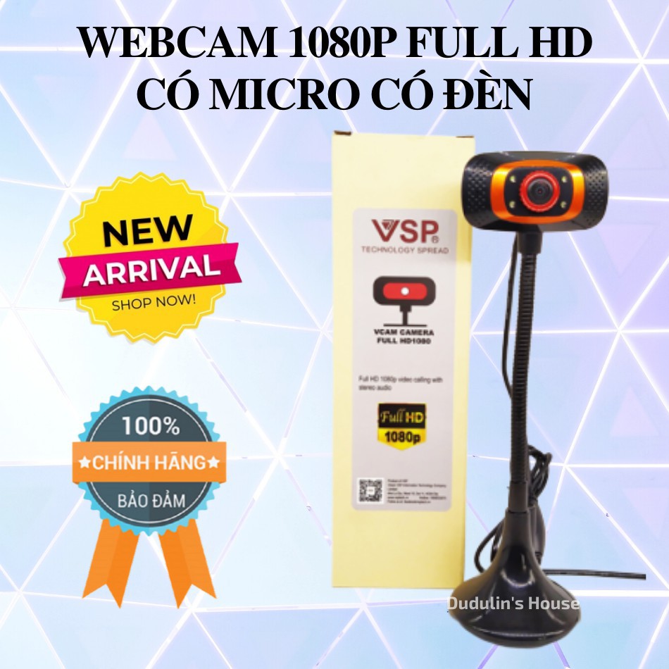 Webcam Vcam 1080p chân cao (ko mic)
