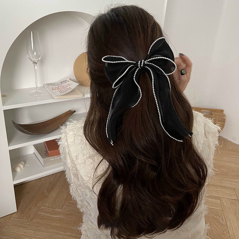 Dây và kẹp tóc nơ xinh phong cách Hàn Quốc