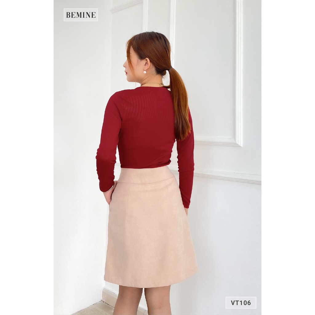 [Mã WABRLOW5 giảm 15% đơn 300K] Chân váy nhung 2 nút BEMINE VT106DA | BigBuy360 - bigbuy360.vn