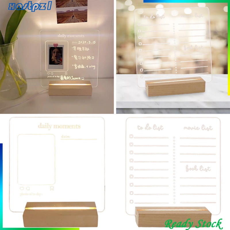 Bảng ghi chú bằng acrylic trong suốt có đèn LED #1