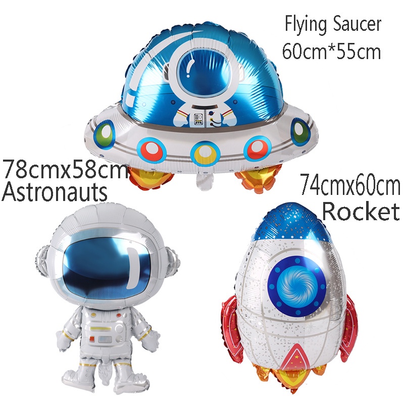 1 bong bóng màng nhôm hình phi hành gia dùng trang trí tiệc sinh nhật