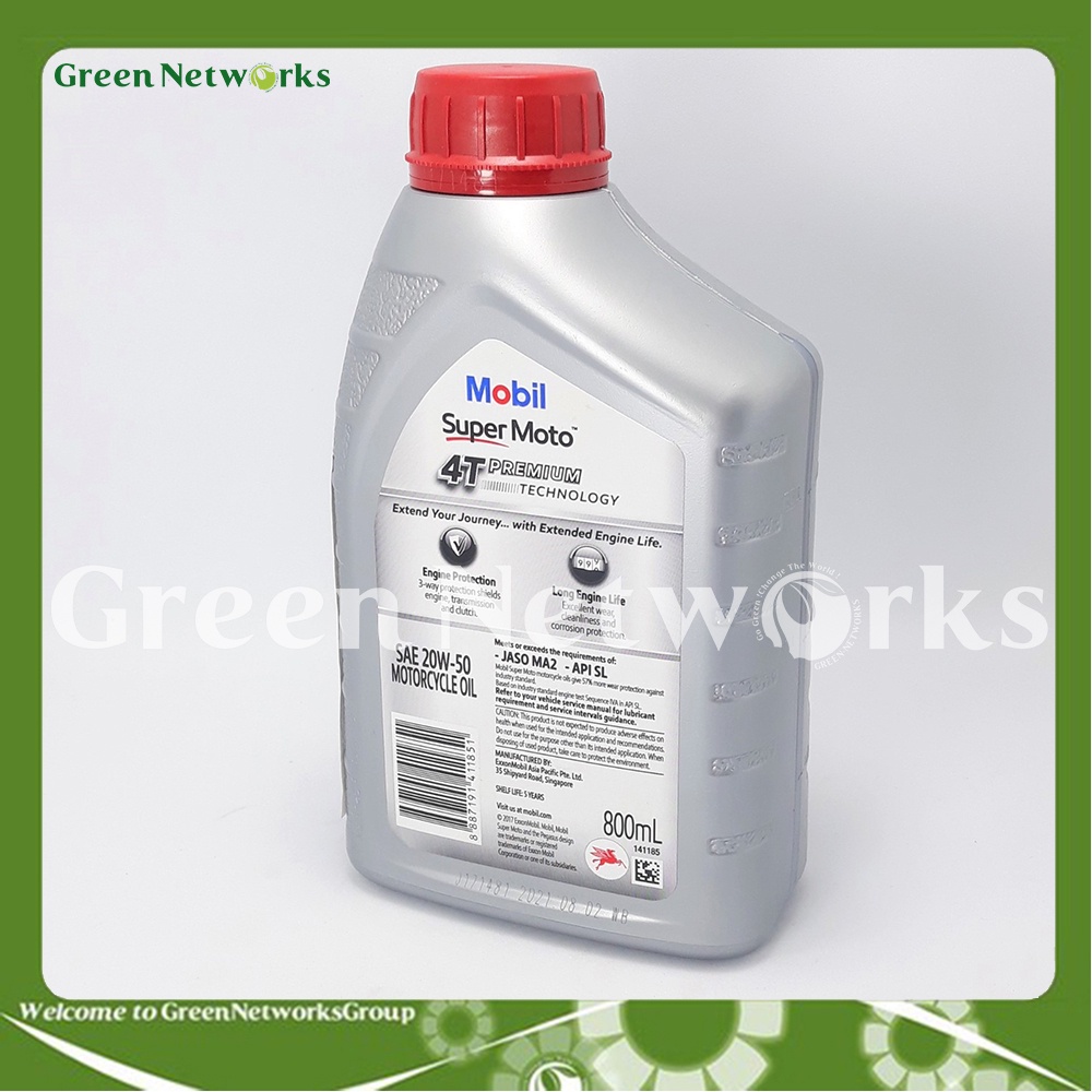 Dầu nhớt Mobil Super Moto 20W-50 4T 800ml - GreenNetworks