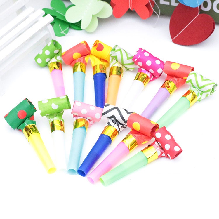Đồ Chơi Kèn Thổi Sinh Nhật Còi Hơi Le Lưỡi Co Dãn Cho Bé Trang Trí Tiệc Sinh Nhật Ngày Lễ Happy Birthday Party Nhiều Màu
