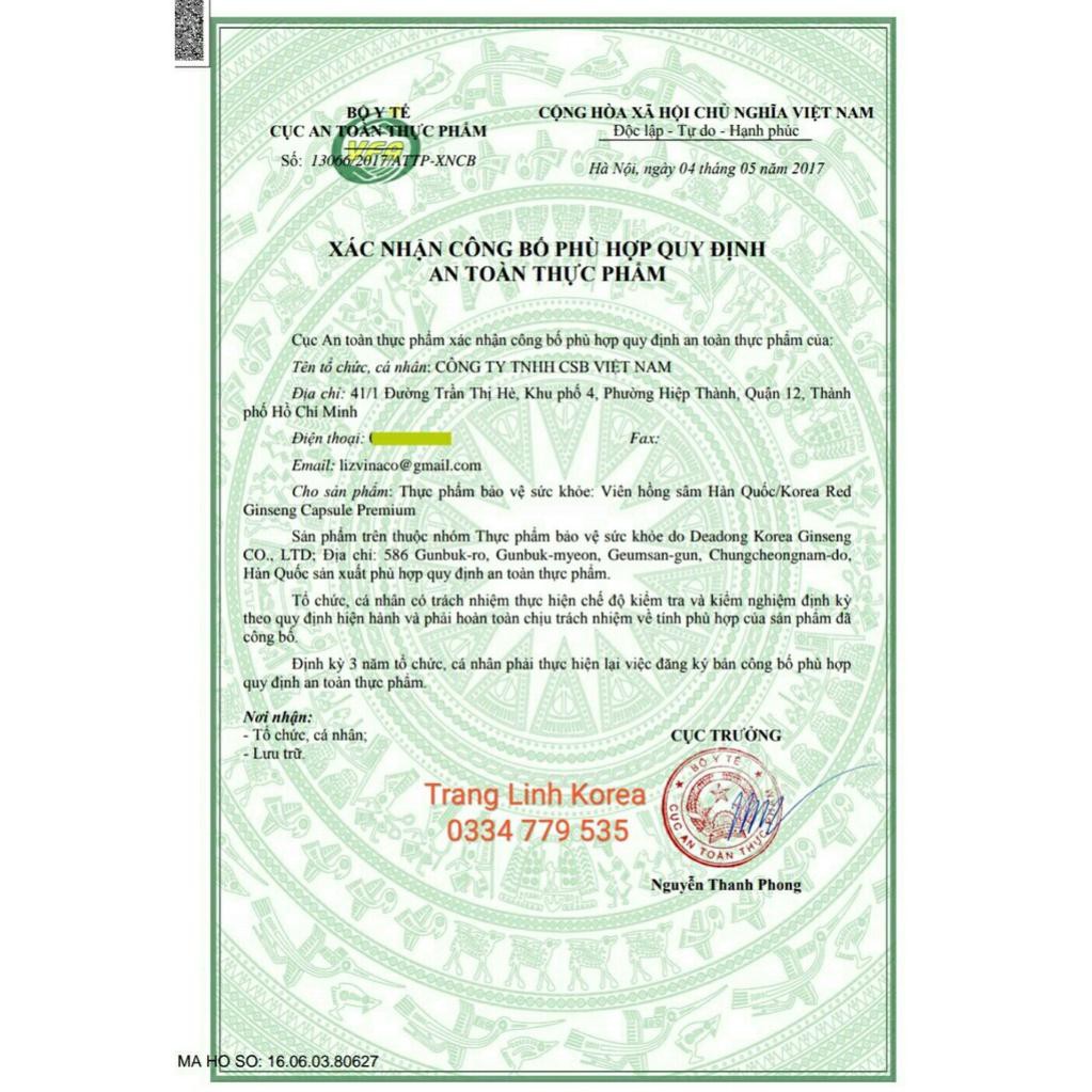 Viên Đạm Hồng Sâm Hàn Quốc, Hộp 60 viên | BigBuy360 - bigbuy360.vn