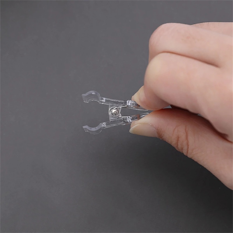 Kẹp ảnh tài liệu đóng kín miệng túi đồ ăn vặt acrylic trong suốt mini đuôi dài đơn giản nhỏ gọn
