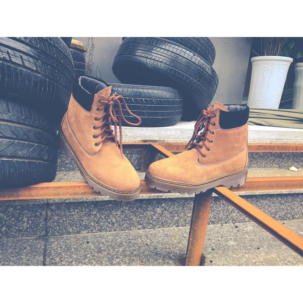 GIÀY DA LỘN CỔ CAO CHỐNG NƯỚC - DÁNG TIM.BER