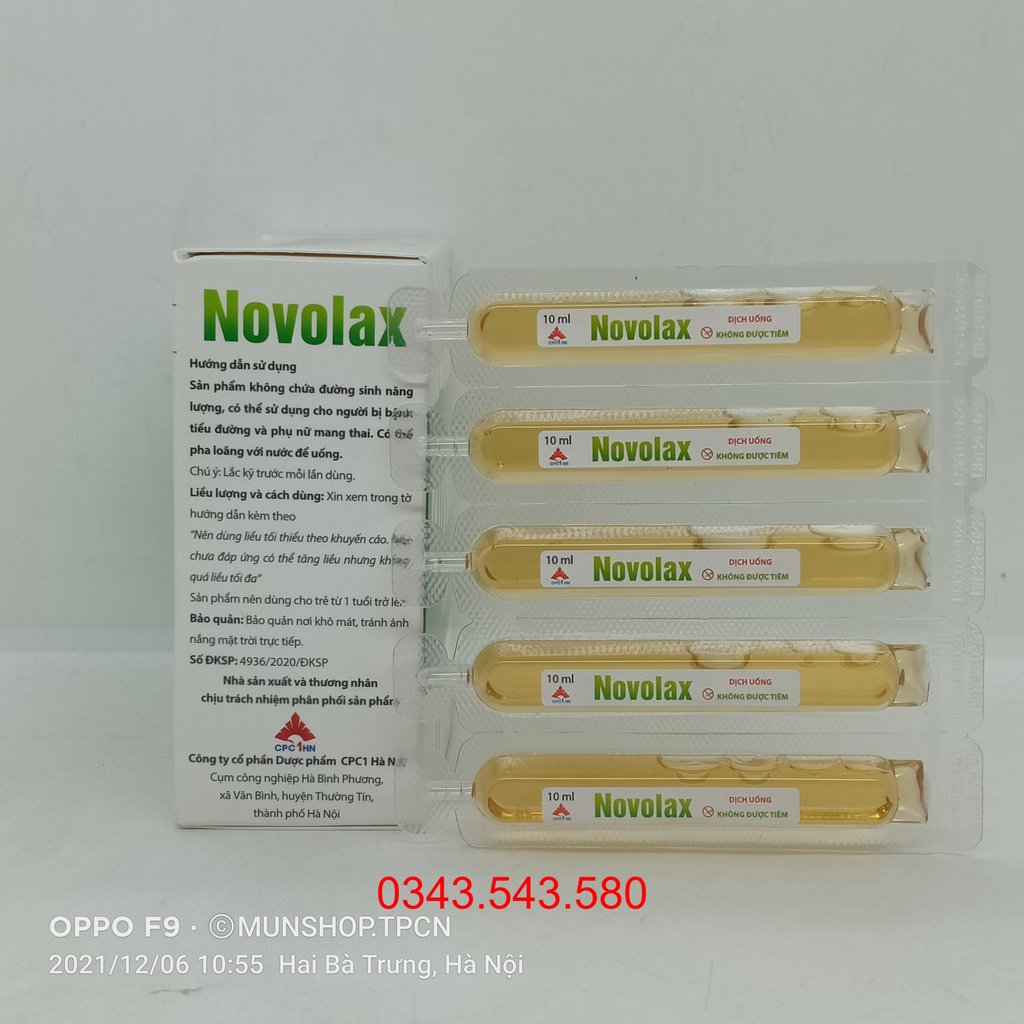 TPBVSK Novolax – bổ sung chất sơ, giảm táo bón, tốt cho tiêu hóa