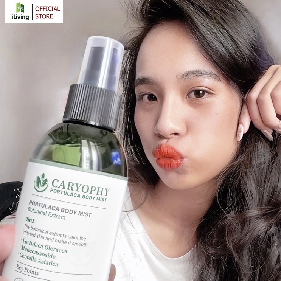 Bộ dưỡng da giảm mụn mờ thâm Caryophy Portulaca (xịt mụn lưng 150ml + serum 10ml) ILIVING-CARCBXMLSR10